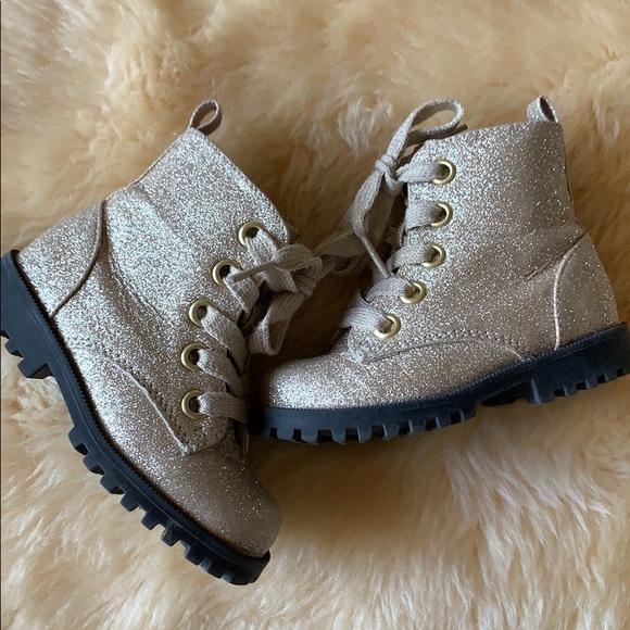 Cat & Jack Other - Cat & Jack Gold Sparkle Boots- Toddler